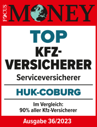 Focus Money Testat - Top Kfz-Versicherer - Ausgabe 36/2023