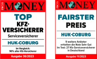  Bester Kfz-Versicherer (Focus Money 36/2022) | Fairster Preis (Focus Money 11/2022)