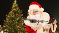 Weihnachtsmann mit Drohne