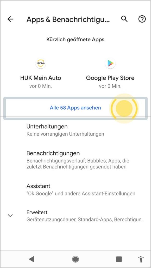 Google Pixel: Alle Apps ansehen