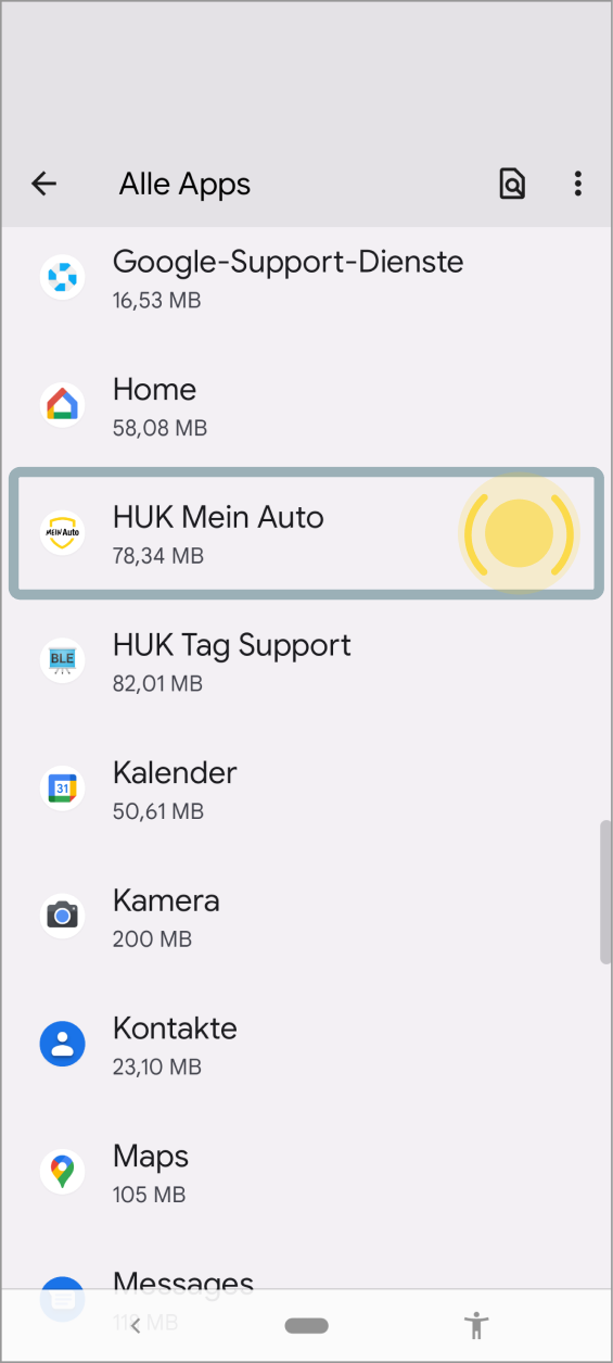 Google Pixel: HUK App Mein Auto