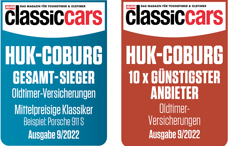 Classic Cars – 2-fache Auszeichnung: 10x günstigster Anbieter, Gesamt-Sieger – Ausgabe 09/2022