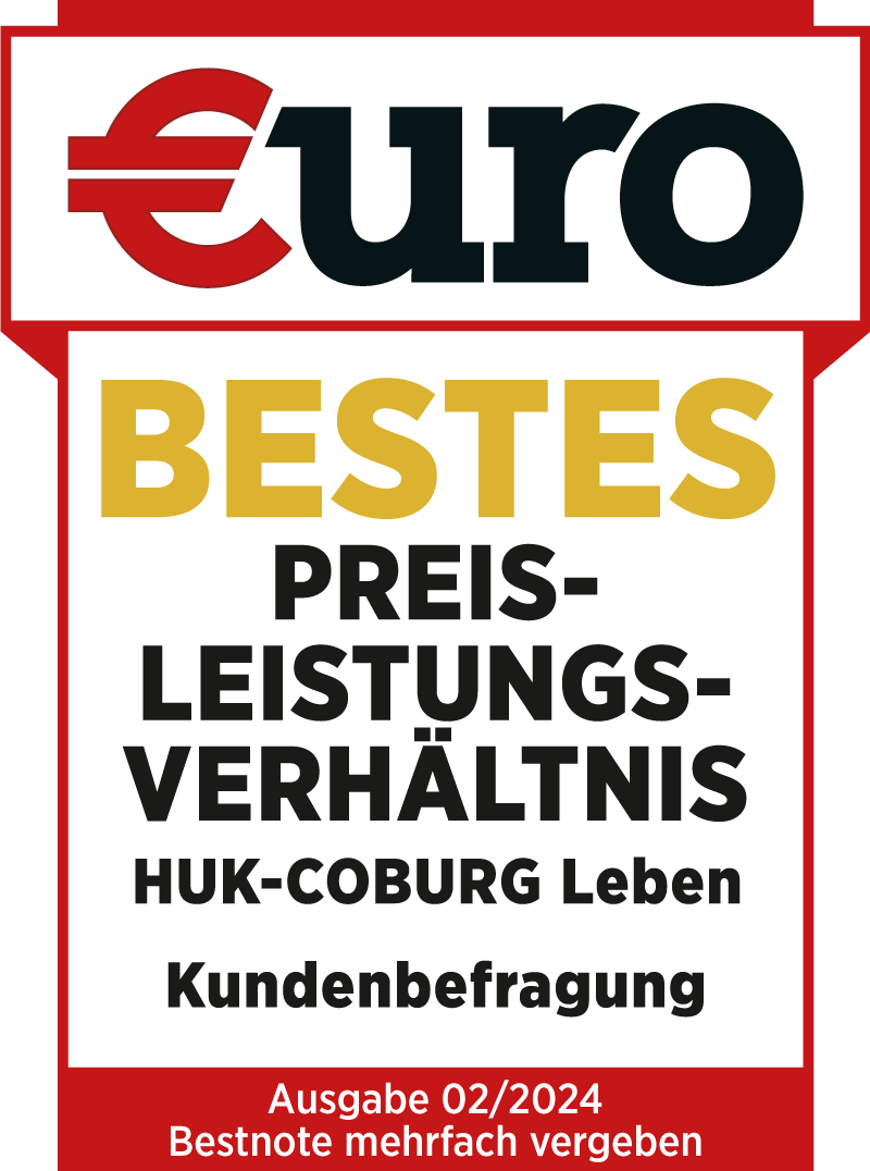 €uro, Bestes Preis-Leistungs-Verhältnis HUK-COBURG Leben Ausgabe 02/2024