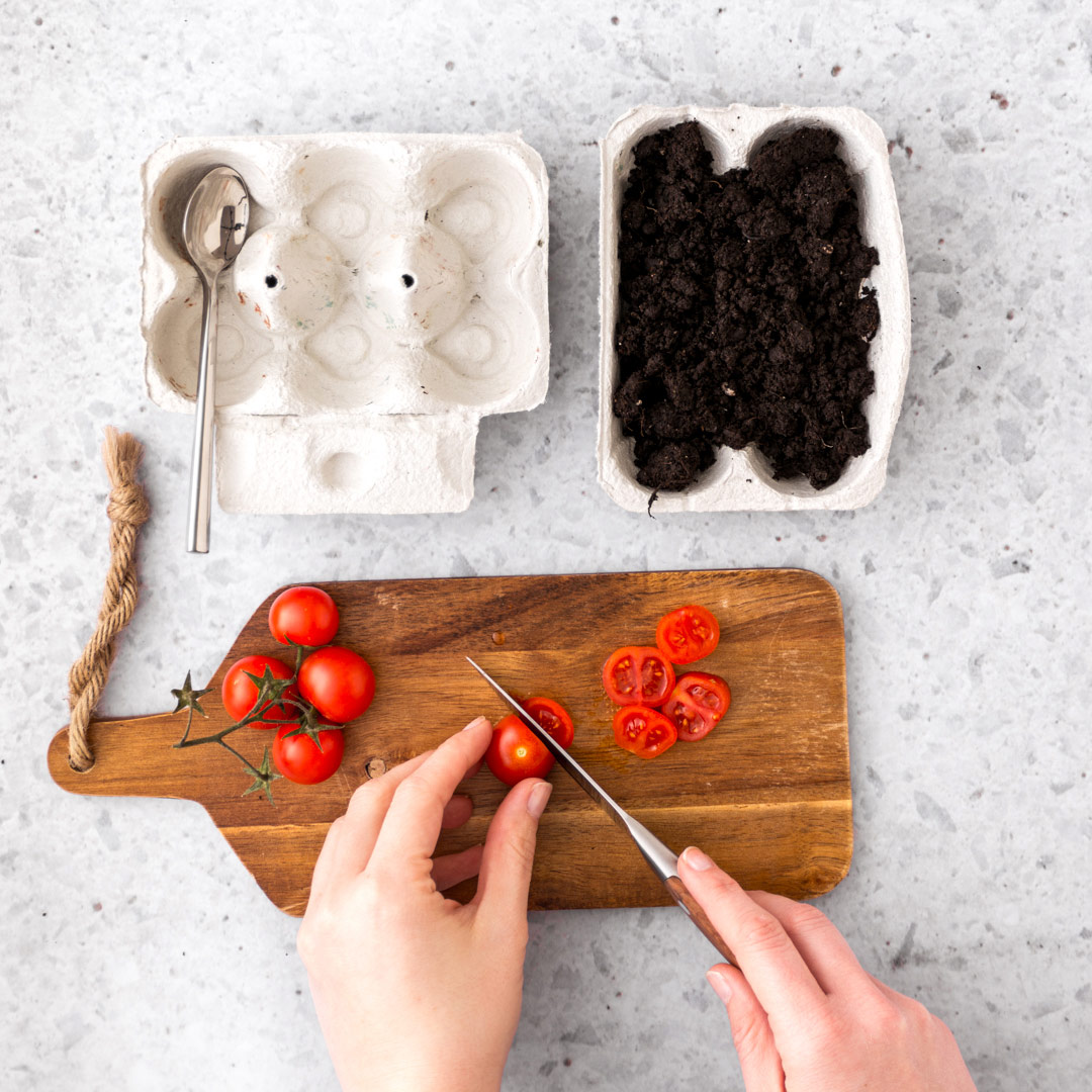 DIY - Schritt 1: Tomaten in Scheiben schneiden
