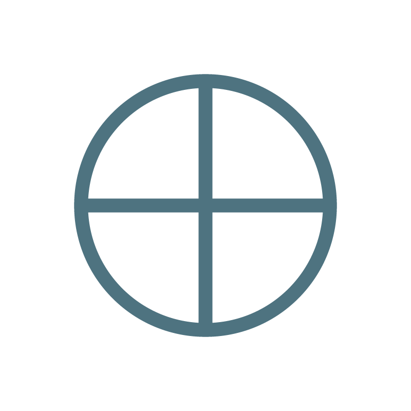 Icon Gaunersinken ein Kreis mit Kreuz