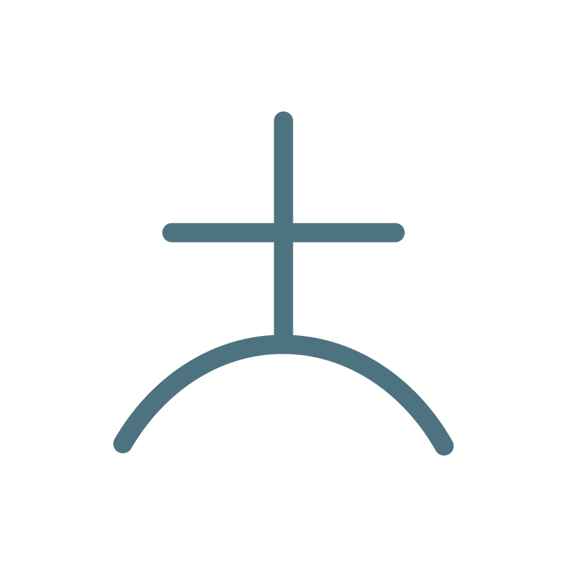 Icon Gaunersinken Kreuz auf einem Hügel