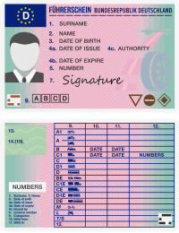 Abbildung eines Führerscheins