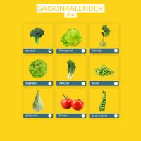 Saisonkalender Mai: Brokkoli, Eisbergsalat, Kohlrabi, Kopfsalat, Pak Choi, Rucola, Spitzkohl, Tomate, Zuckerschote
