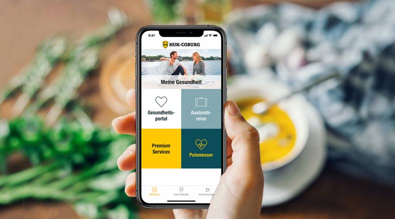 Screen der HUK App „Meine Gesundheit“