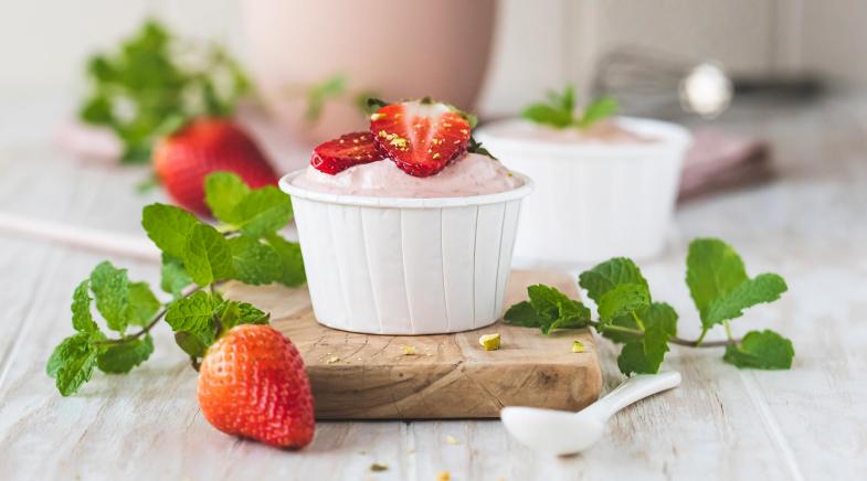 Erdbeer-Minz-Joghurt